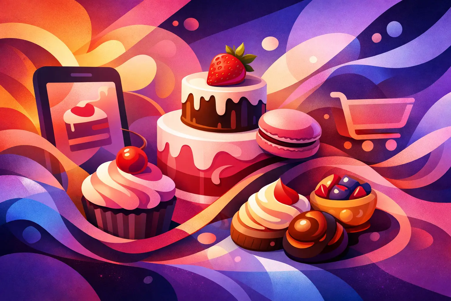 Patisserie online shop with a focus on enjoyment