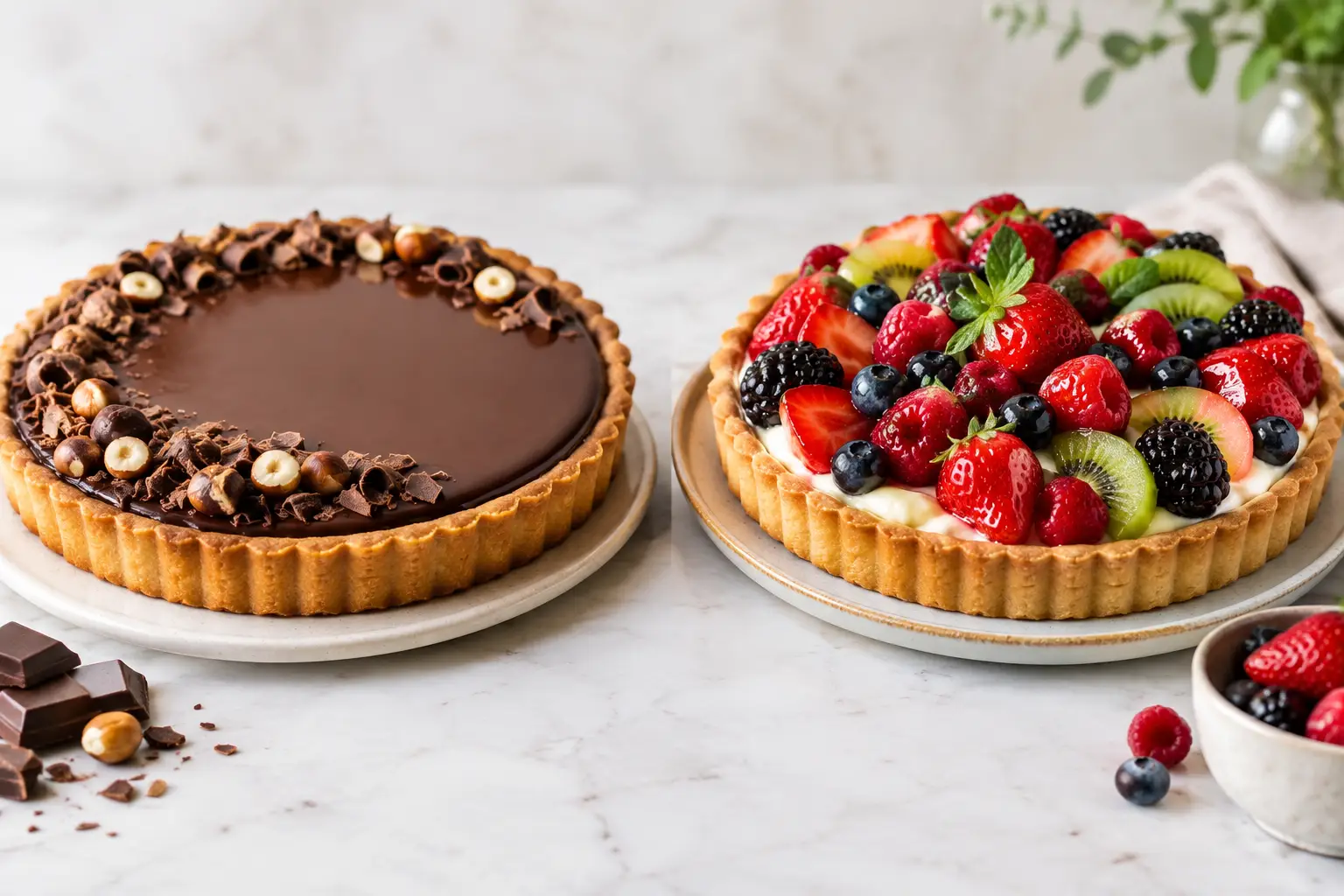 Schokoladentarte versus Obsttarte: Was passt?